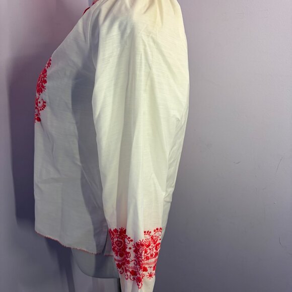 Vintage Swiss Embroidered Blouse, Size S - Picture 5 of 11